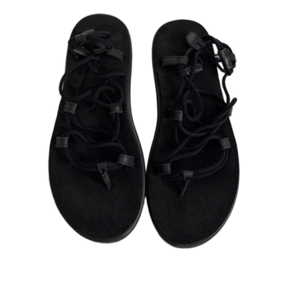 Teva Black Women's Strappy Outdoor Sandals, Size 8